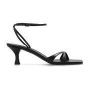 Casadei Sandaler med klack i läder Black, Dam