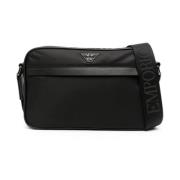 Emporio Armani Polyester Crossbody Väska Black, Herr