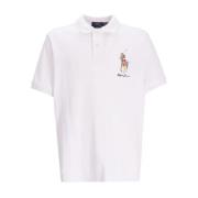 Ralph Lauren Slim Fit Bomull Mesh Polo White, Herr