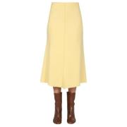 Jil Sander Midi kjol Yellow, Dam