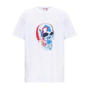 Alexander McQueen T-shirt med logotyp White, Herr