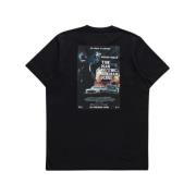 Maharishi Svart grafisk T-shirt med Jaguar Mask konst Black, Herr