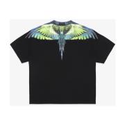 Marcelo Burlon Icon Wings T-shirt Svart Ljusgrön Multicolor, Herr