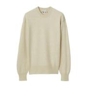 Burberry Broderad Crew Neck Tröja Beige, Herr