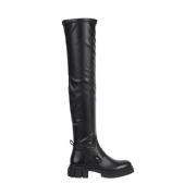 Tommy Hilfiger Svarta Monokromatiska Ankelboots Black, Dam