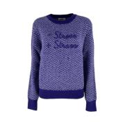 MC2 Saint Barth Lila Spotted Tröja med Text - Stress + Strass Purple, ...