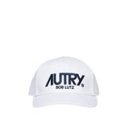 Autry Baseballkeps i enfärgad design med broderad logotyp White, Unise...