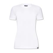 Dsquared2 T-shirt med logotyp White, Dam