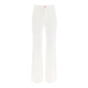 See by Chloé Vita Skinny Jeans med Blomsterbroderi White, Dam