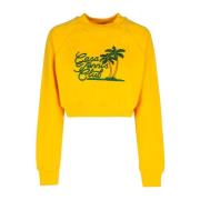 Casablanca Gul Tennis Club Sweatshirt Yellow, Dam