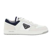 Prada Vita Läder Sneakers med Mockadetalj White, Herr