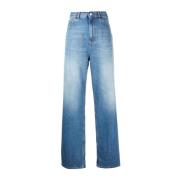 Valentino Blåa Archive Patch Jeans för Kvinnor Blue, Dam