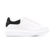 Alexander McQueen Vita Rhinestone Oversized Sneakers White, Dam