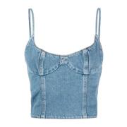 Magda Butrym Blått Denim Korsett Blue, Dam