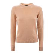 Fabiana Filippi Cashmere Ribbstickade Sweaters Beige, Dam