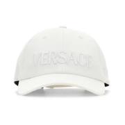 Versace Vit bomull baseballkeps White, Dam