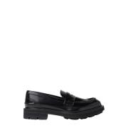 Alexander McQueen Läder Tread Loafers Black, Herr