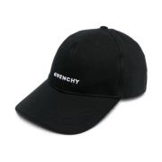 Givenchy Svart Broderad-Logga Baseballkeps Black, Herr