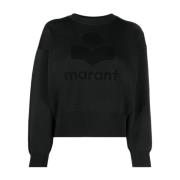 Isabel Marant Étoile Svart Sweatshirt med Logo och Rund Hals Black, Da...