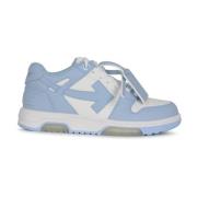 Off White Vita Läder Sneakers Blue, Dam