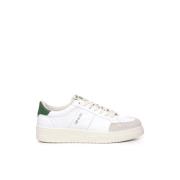 Saint Sneakers Vita Lädersneakers med Kontrastfärgad Band White, Herr