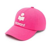 Isabel Marant Fuchsia Logo-Broderad Baseballkeps Pink, Dam