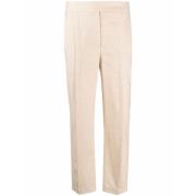 Brunello Cucinelli Stiliga Byxor Beige, Dam