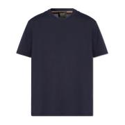 Brioni Bomull T-shirt Blue, Herr