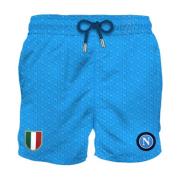 MC2 Saint Barth Blått havskläder med SSC Napoli-logotyp Blue, Herr