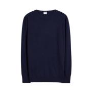 Aspesi Cashmere Crew Neck Sweater Blue, Herr