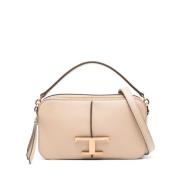 Tod's Beige Läder Väska med Kornig Textur Beige, Dam