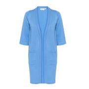 Saint Tropez Öppen Cardigan i Azure Blue Blue, Dam