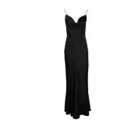 Philosophy di Lorenzo Serafini Elegant V0555 Nero Lång Klänning Black,...