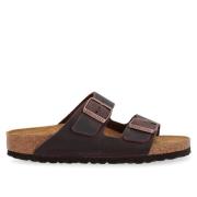 Birkenstock Brun Oljad Läder Arizona Sandal Brown, Dam