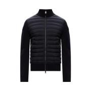 Moncler Marinblå Quiltad Vadderad Cardigan Blue, Herr