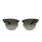 Ray-Ban Rb3716 Solglasögon Clubmaster Metal Polarized Black, Dam