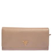 Prada Vintage Pre-owned Laeder plnbcker Beige, Dam