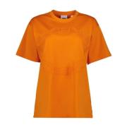 Burberry Carrick Oversized T-shirt Orange, Dam