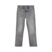 Levi's 501 Crop Grå Jeans Gray, Dam