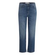 Ichi Klassiska Mom Jeans Blue, Dam