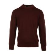 Paul & Shark Merinoull Sweaters i Bordeaux Red, Herr