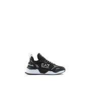 Emporio Armani EA7 Svart Silver Sneaker Black, Herr