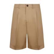 Golden Goose Beige Bermuda Shorts med Dubbel Guld Stjärna Beige, Herr