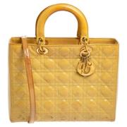 Dior Vintage Pre-owned Laeder totevskor Yellow, Dam