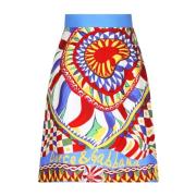 Dolce & Gabbana Grafiskt Tryck Minikjol Multicolor, Dam