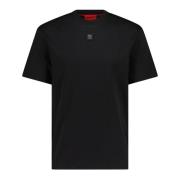 Hugo Boss Logo Applique Bomull T-Shirt Black, Herr