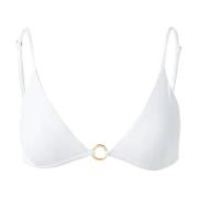 Melissa Odabash Vit Bikini Topp med Gyllene Ringar White, Dam