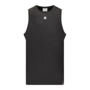 Courrèges Herr Ärmfri Sport Tank Top Black, Herr