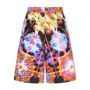 Dolce & Gabbana Luminaire Print Skräddade Shorts Multicolor, Herr