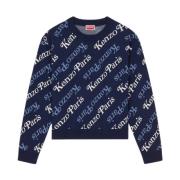 Kenzo Blå Monogram Sweaters Blue, Dam